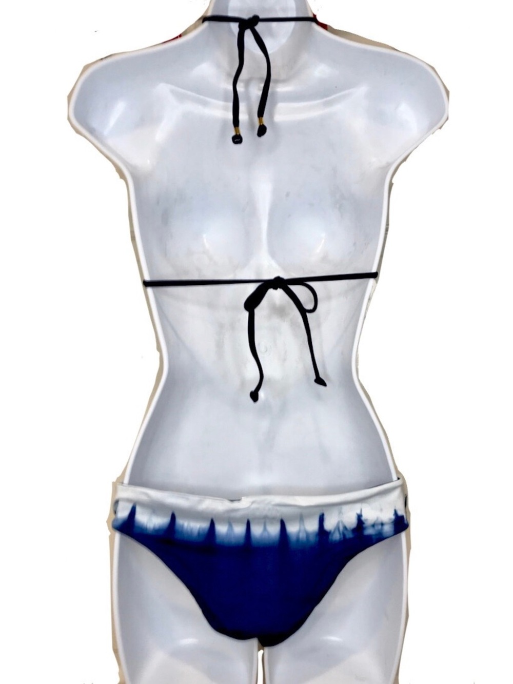 new Tie-Dye Triangle String Bikini (Top Small/ Bottoms Medium) - Picture 7 of 16